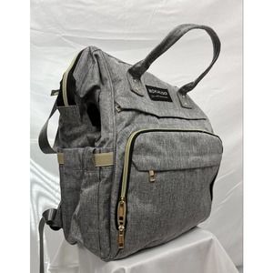 Diaper Bag Backpack Large Baby Bag Multifunctional Travel Back Pack Gray